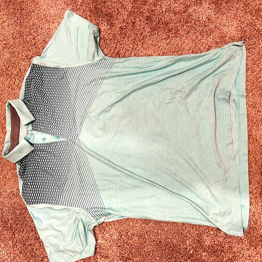 Under armor, collard, three button shirt dry fit material
